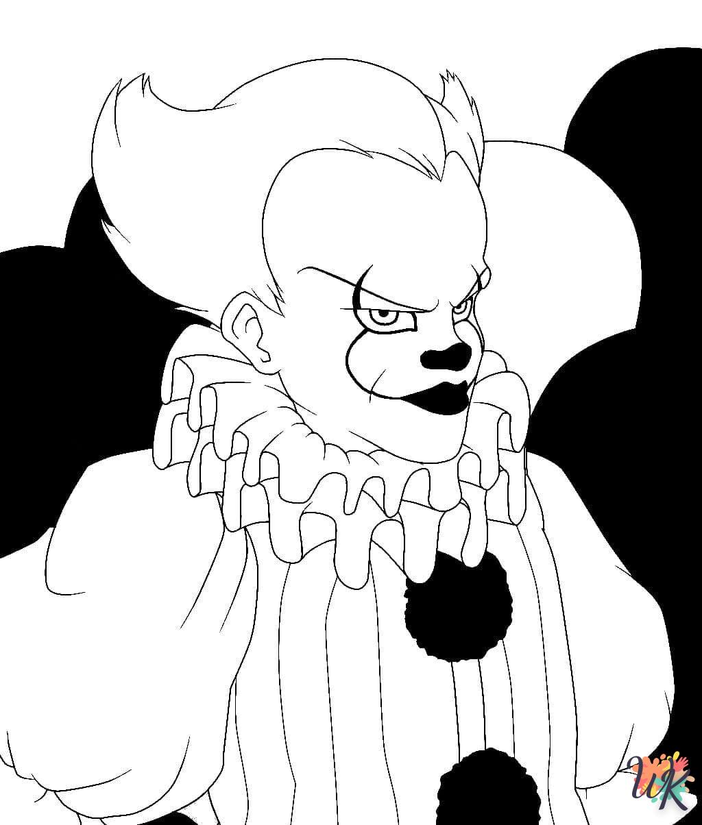 coloriage Pennywise  automne en ligne gratuit à imprimer 1