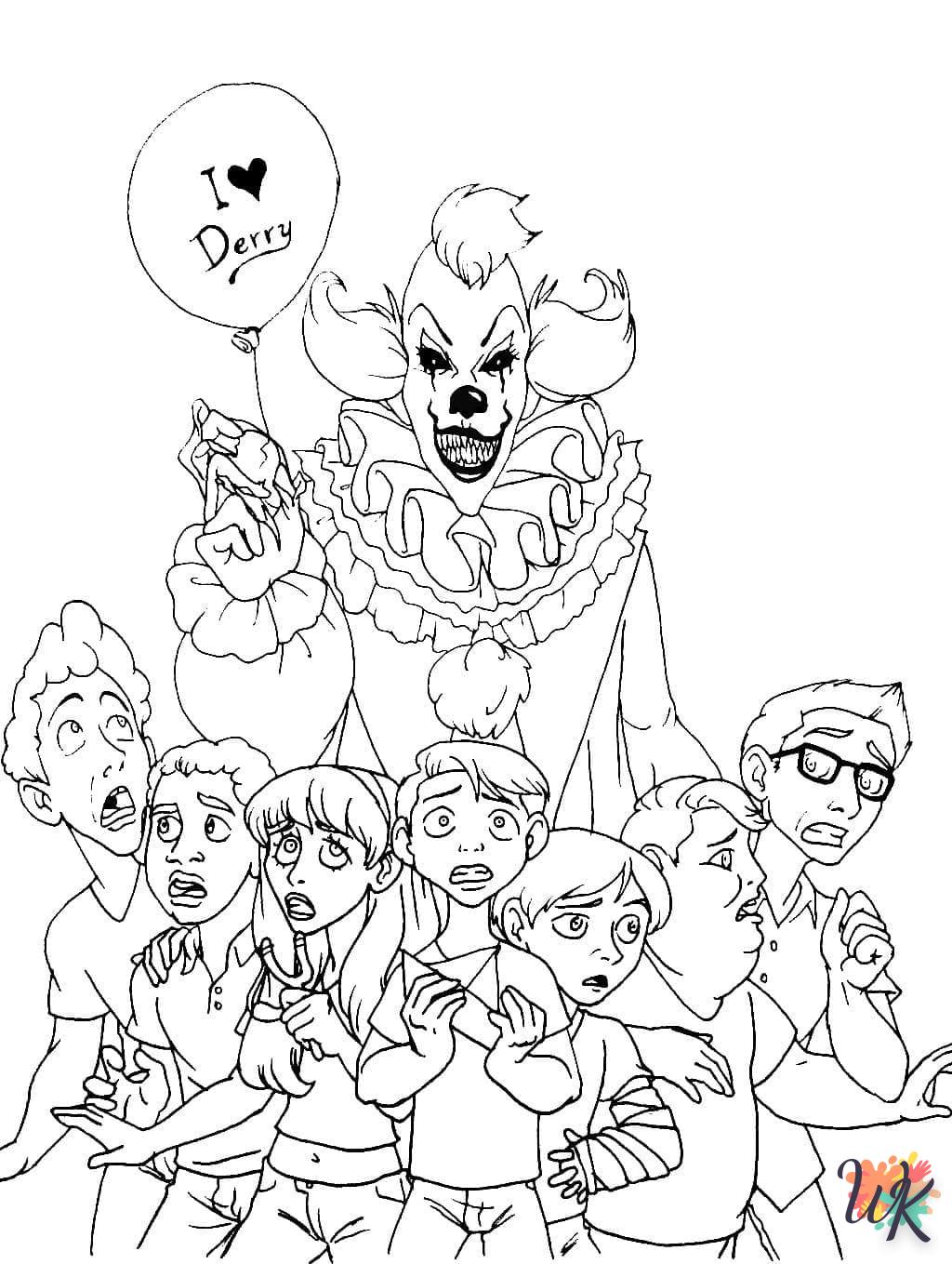 coloriage Pennywise  pour enfants a imprimer