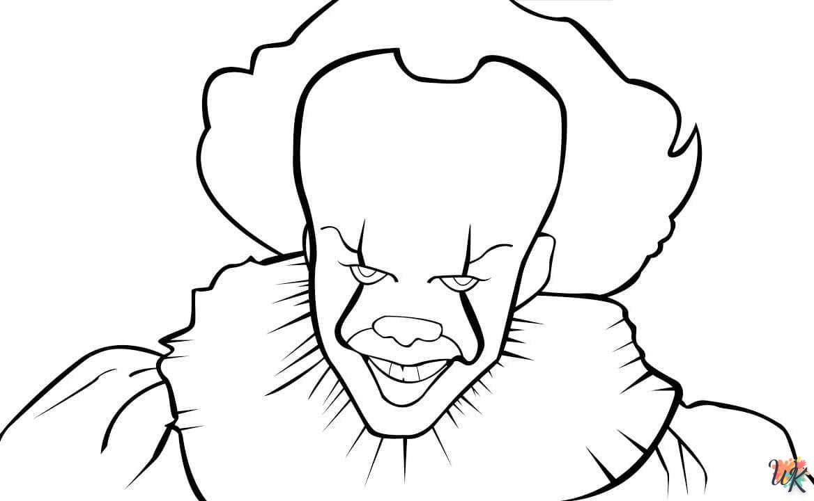 coloriage Pennywise  enfant 4 ans a imprimer