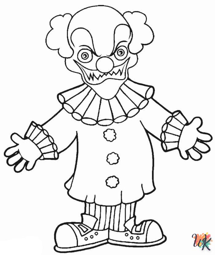 coloriage Pennywise  educatif pour enfant 1