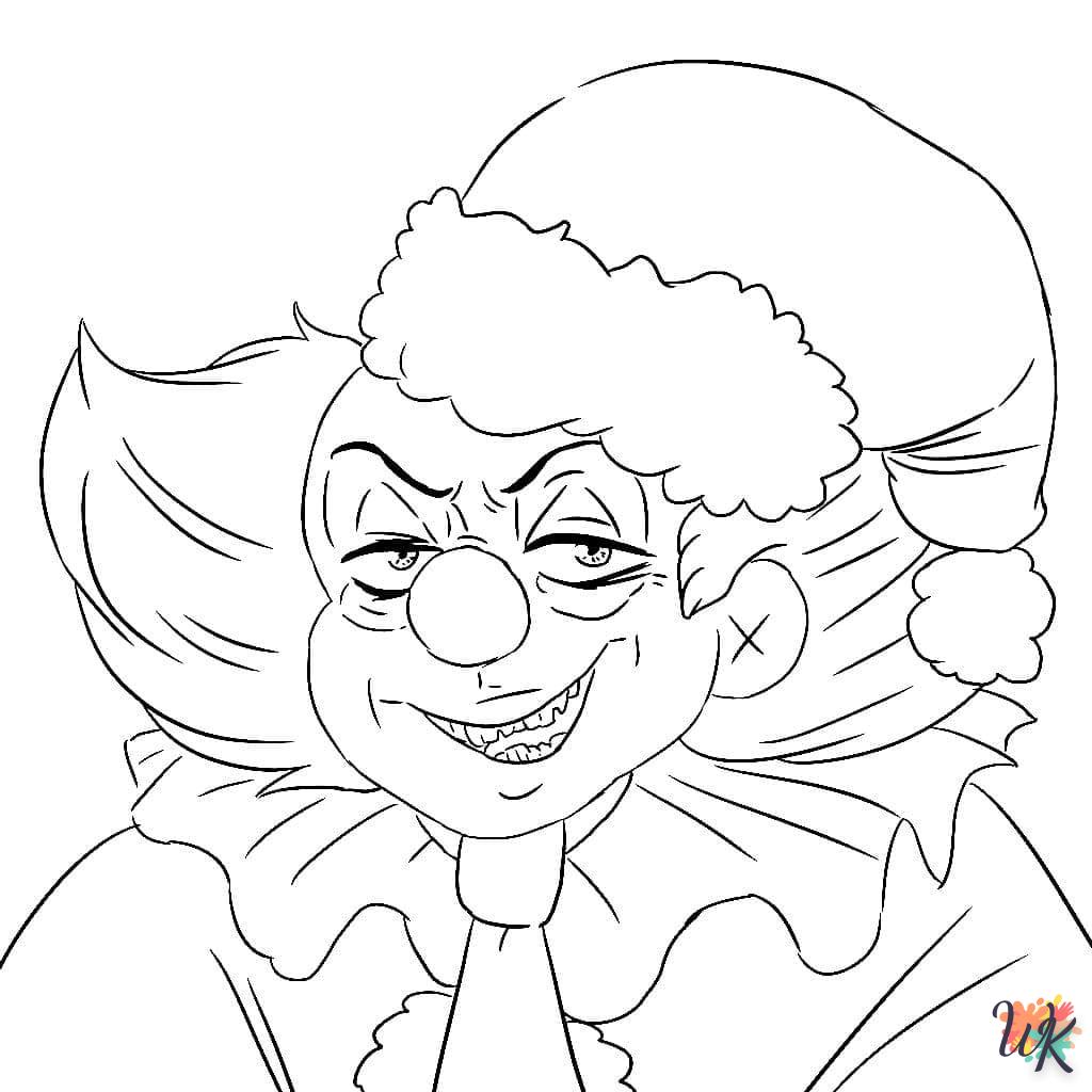 coloriage Pennywise  pour lutter contre le stress 2