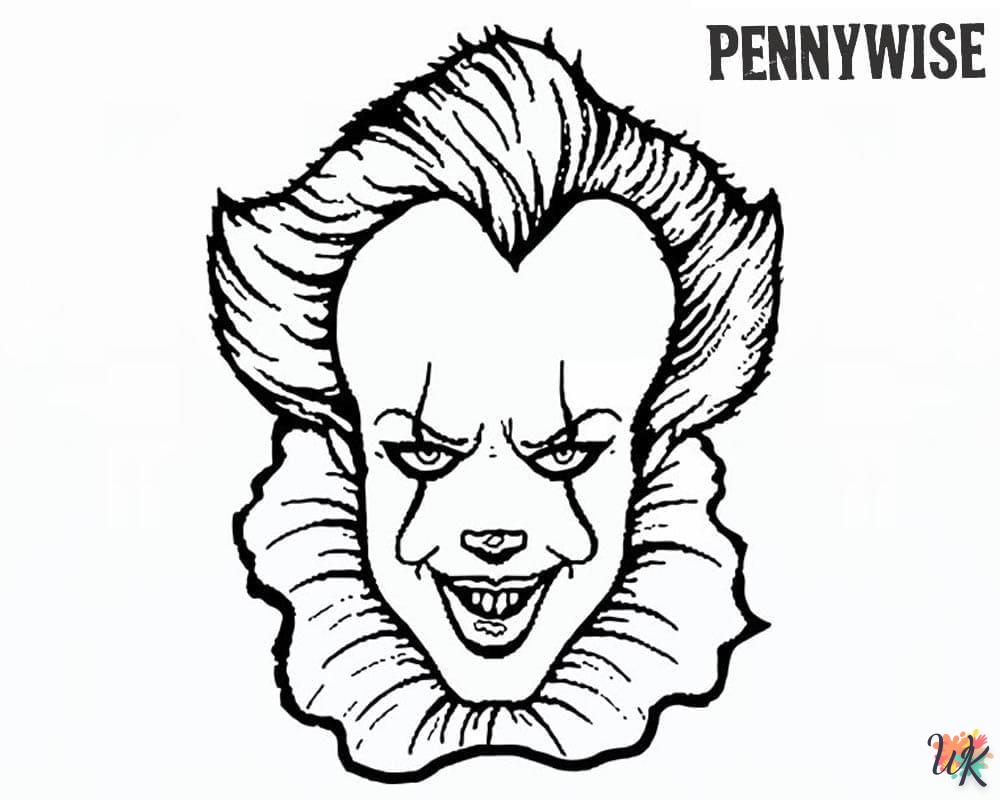 coloriage Pennywise  en ligne pour bebe de 2 ans