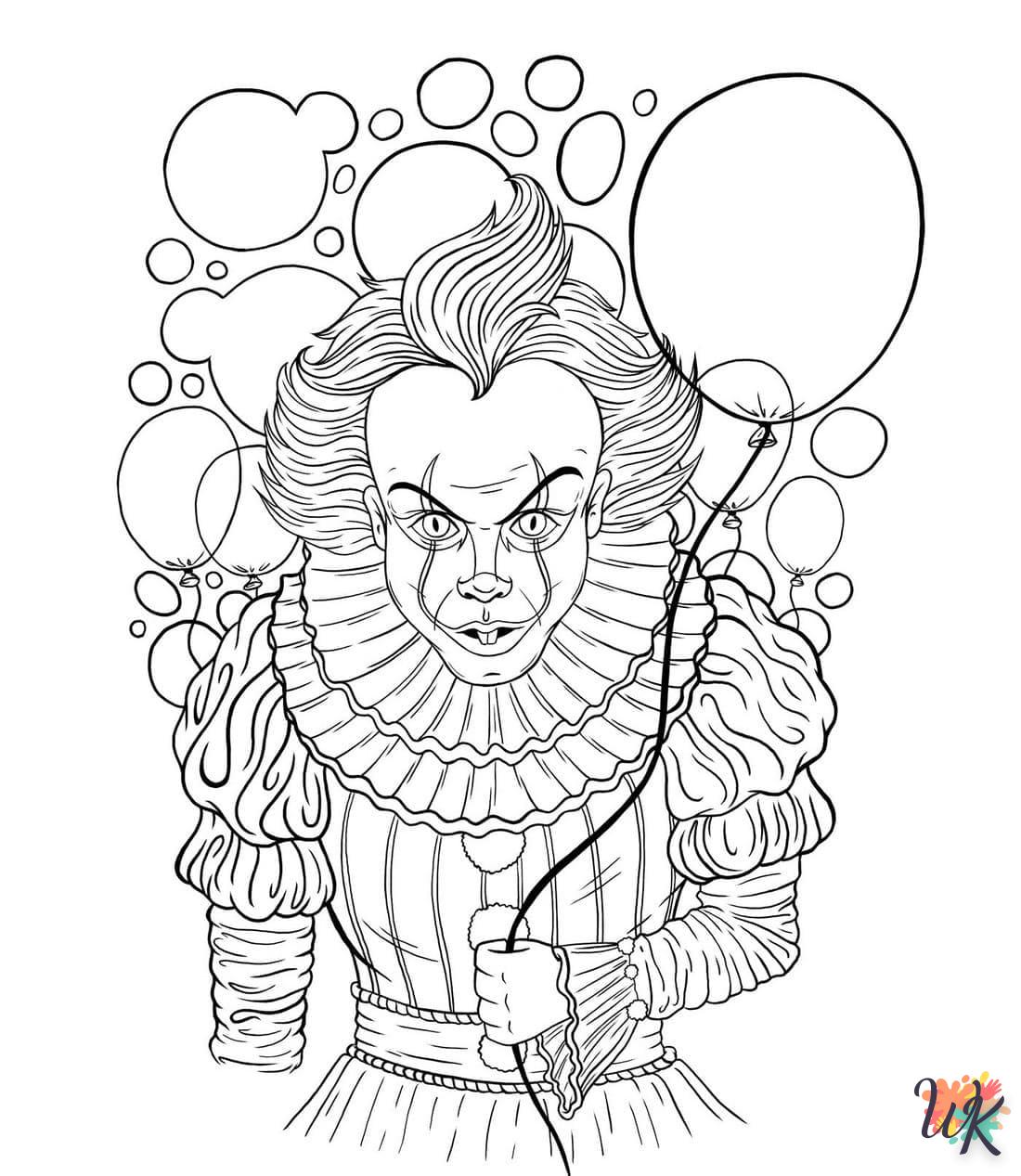 coloriage Pennywise  à imprimer pour enfant de 8 ans 1