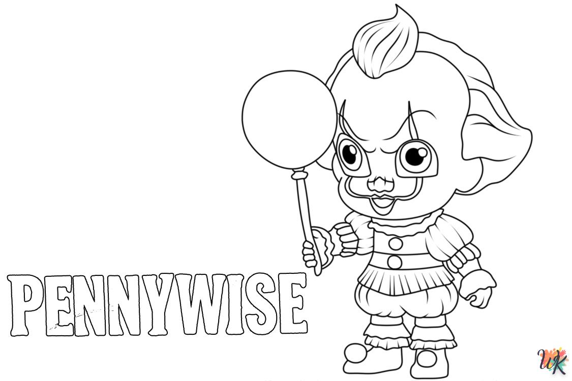 coloriage Pennywise  enfant à imprimer gratuit