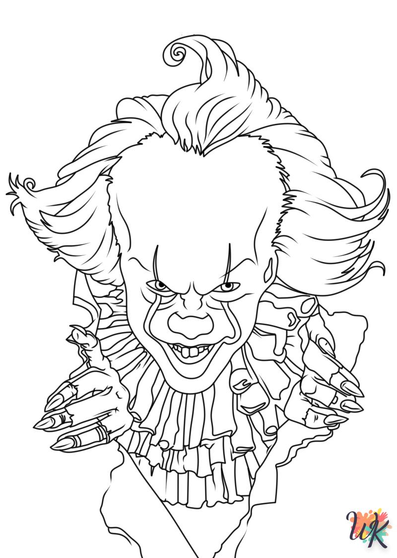 coloriage Pennywise  educatif pour enfant