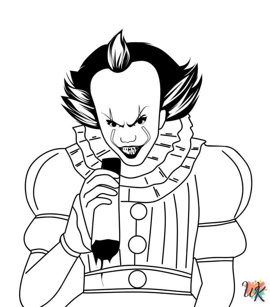 coloriage Pennywise  automne en ligne gratuit à imprimer