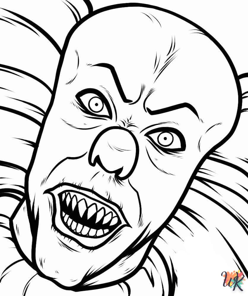 coloriage Pennywise  enfant à imprimer