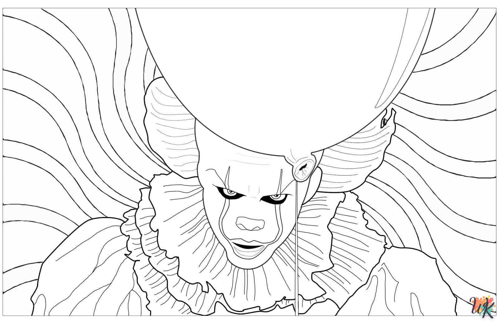 coloriage Pennywise  pour enfant de 4 ans