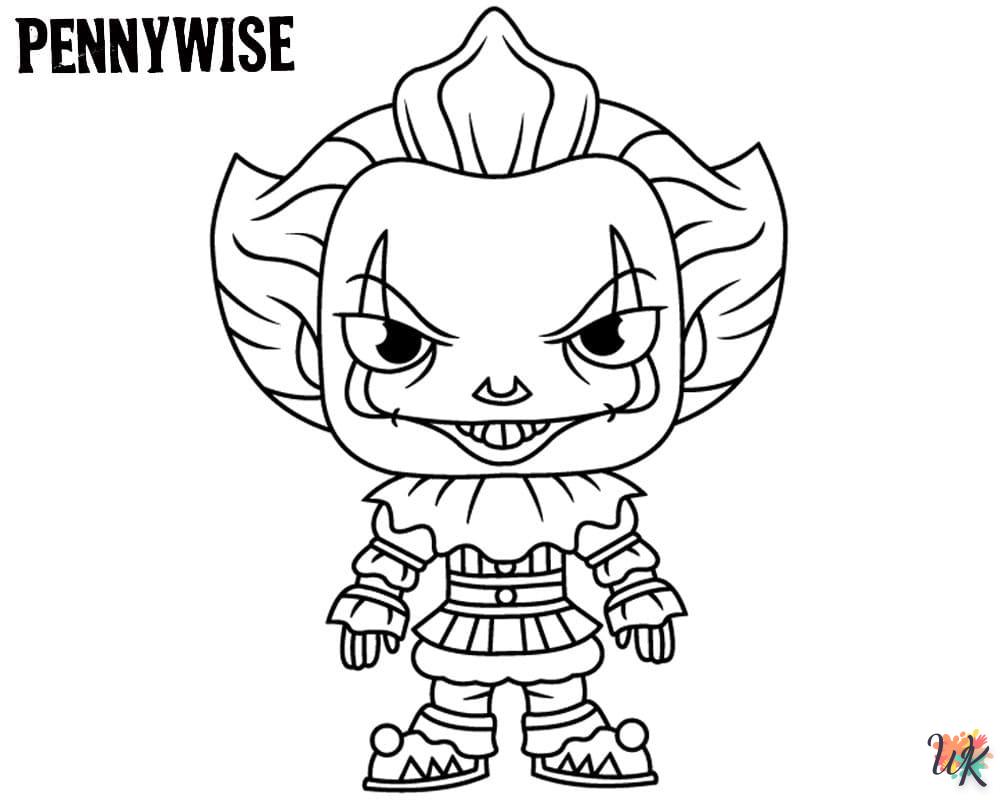 coloriage Pennywise  pour enfant de 5 ans