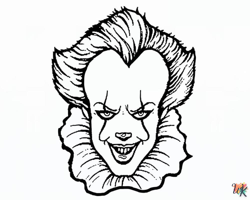 coloriage Pennywise  à imprimer pour enfant de 7 ans