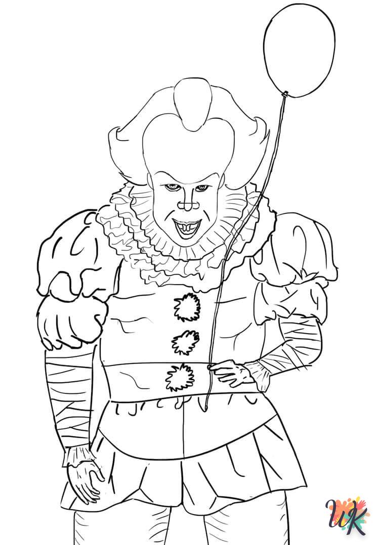 coloriage Pennywise  pour enfant de 5 ans 1