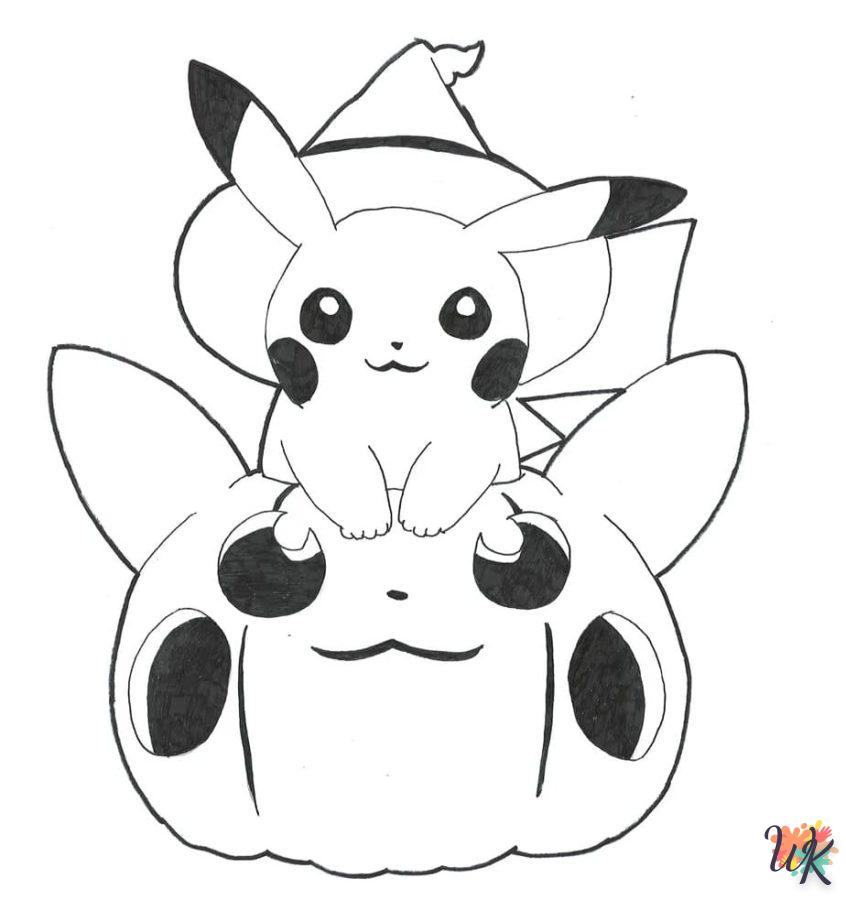 coloriage Pokémon Halloween  de noël gratuit à imprimer en ligne