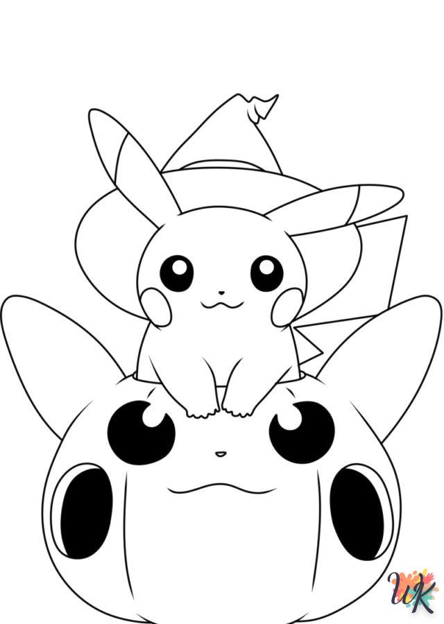 coloriage Pokémon Halloween  enfant à imprimer pdf