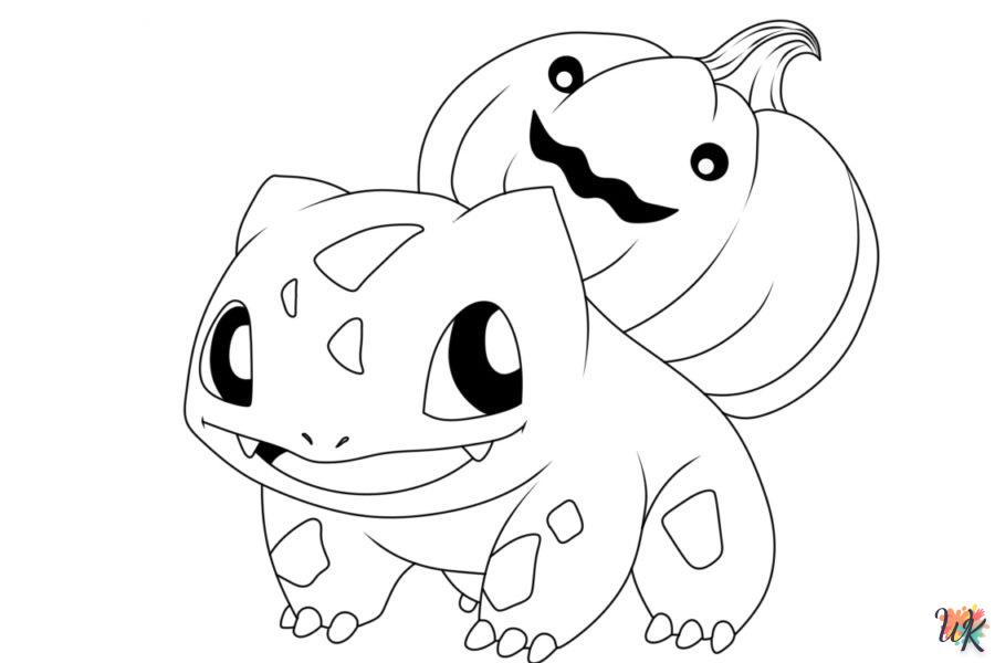 coloriage Pokémon Halloween  enfant 2 ans a imprimer