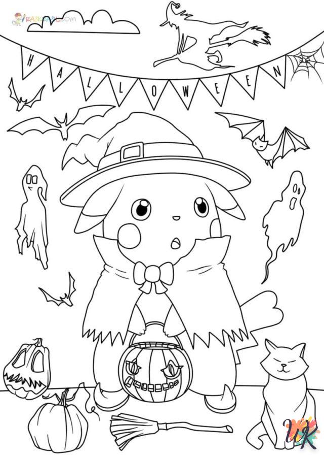 coloriage Pokémon Halloween  à imprimer pour enfant de 3 ans