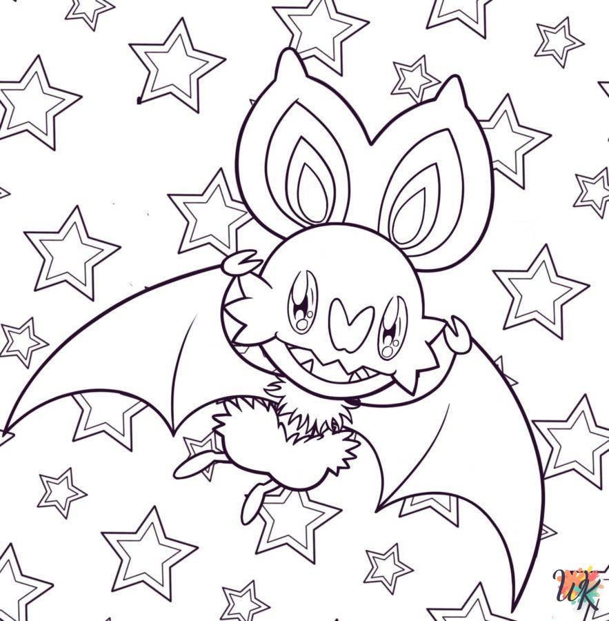 coloriage Pokémon Halloween  enfant 8 ans a imprimer