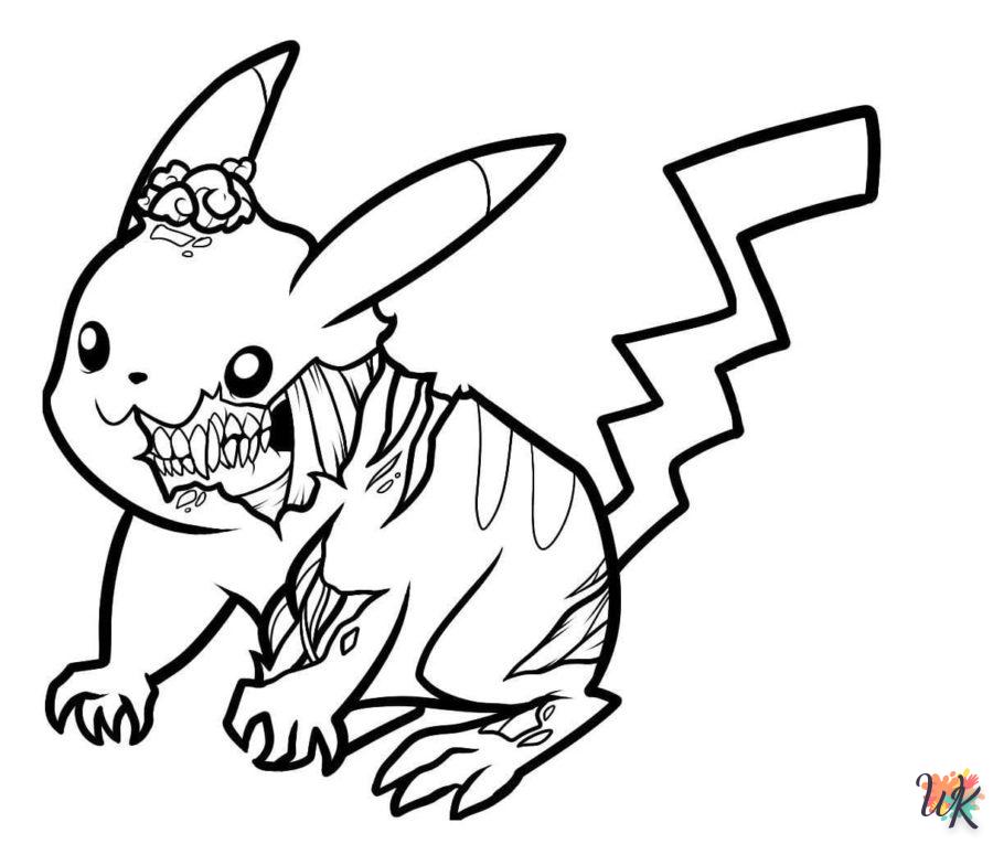 coloriage Pokémon Halloween  pour enfants à télécharger