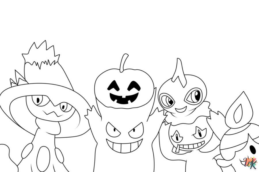 coloriage Pokémon Halloween  pour enfant de 10 ans