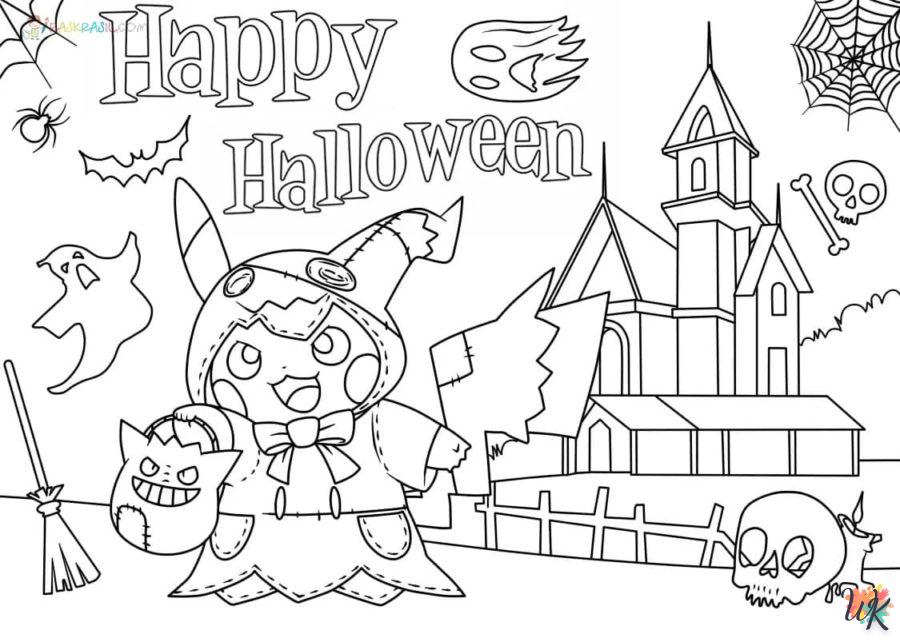 coloriage Pokémon Halloween  pour enfant à imprimer