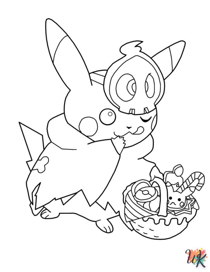 coloriage Pokémon Halloween  pour enfant de 4 ans