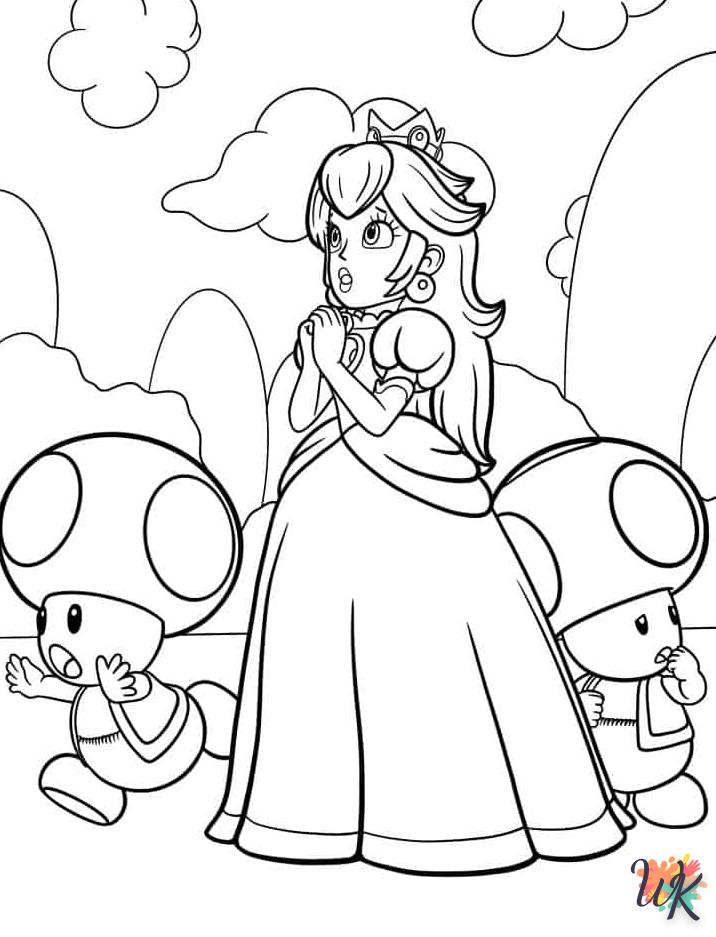 coloriage Princesse Peach  en ligne maternelle