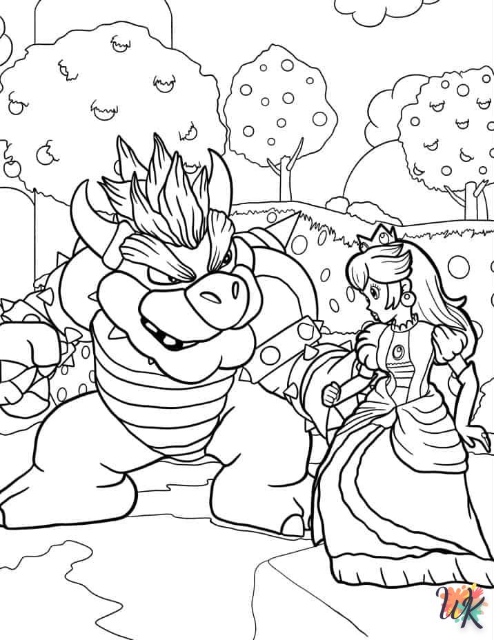 coloriage Princesse Peach  gratuit a imprimer