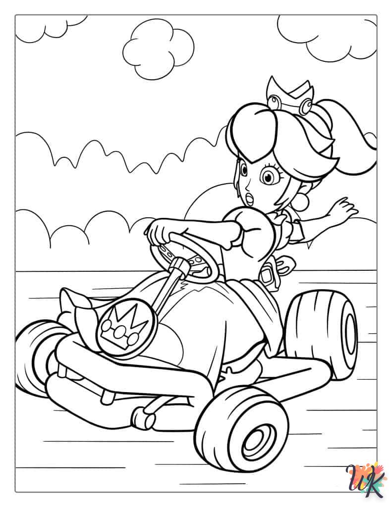 coloriage Princesse Peach  à imprimer