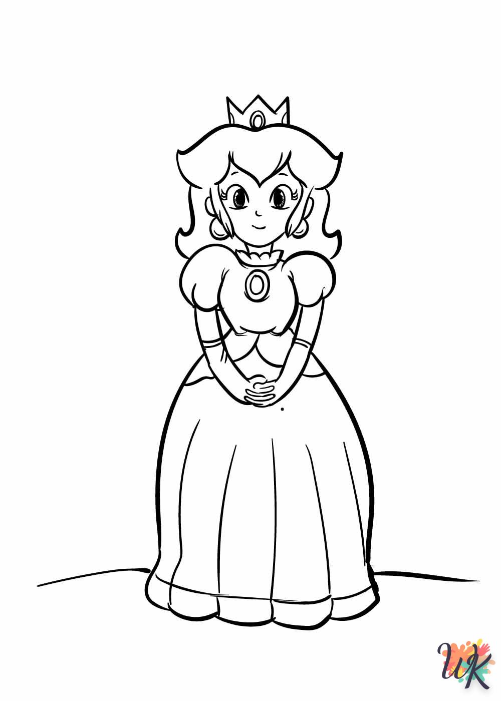 coloriage Princesse Peach  en ligne pour enfant