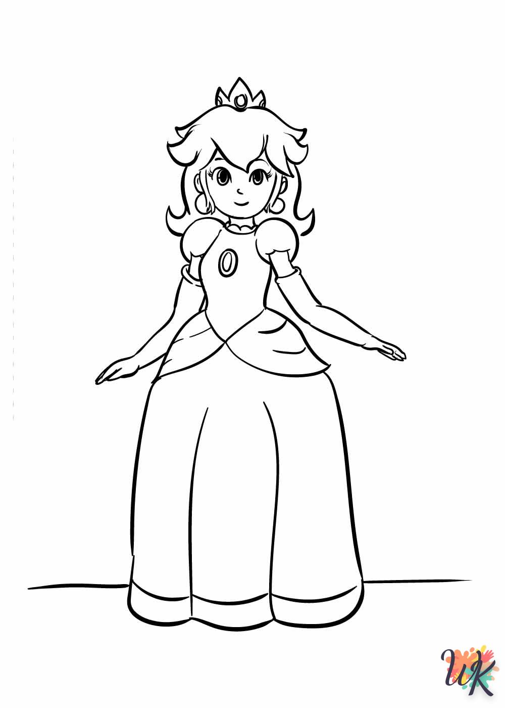 coloriage Princesse Peach  pour primaire