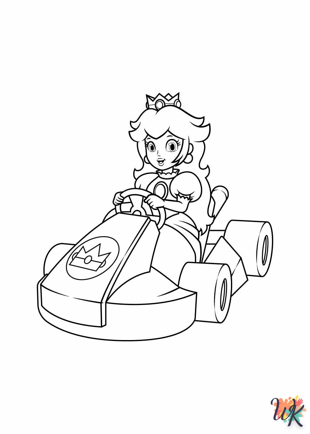 coloriage Princesse Peach  d'enfant a imprimer