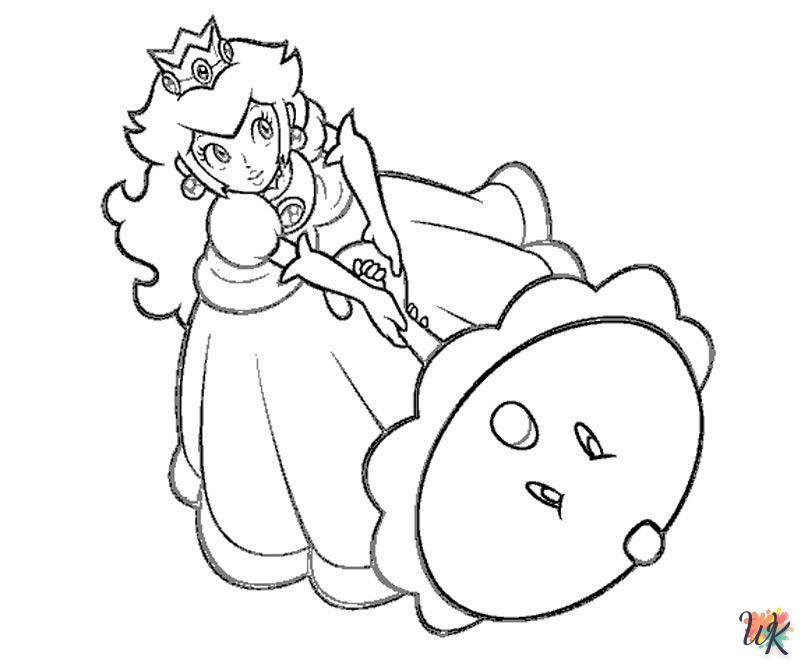 coloriage Princesse Peach  pour enfant de 2 ans