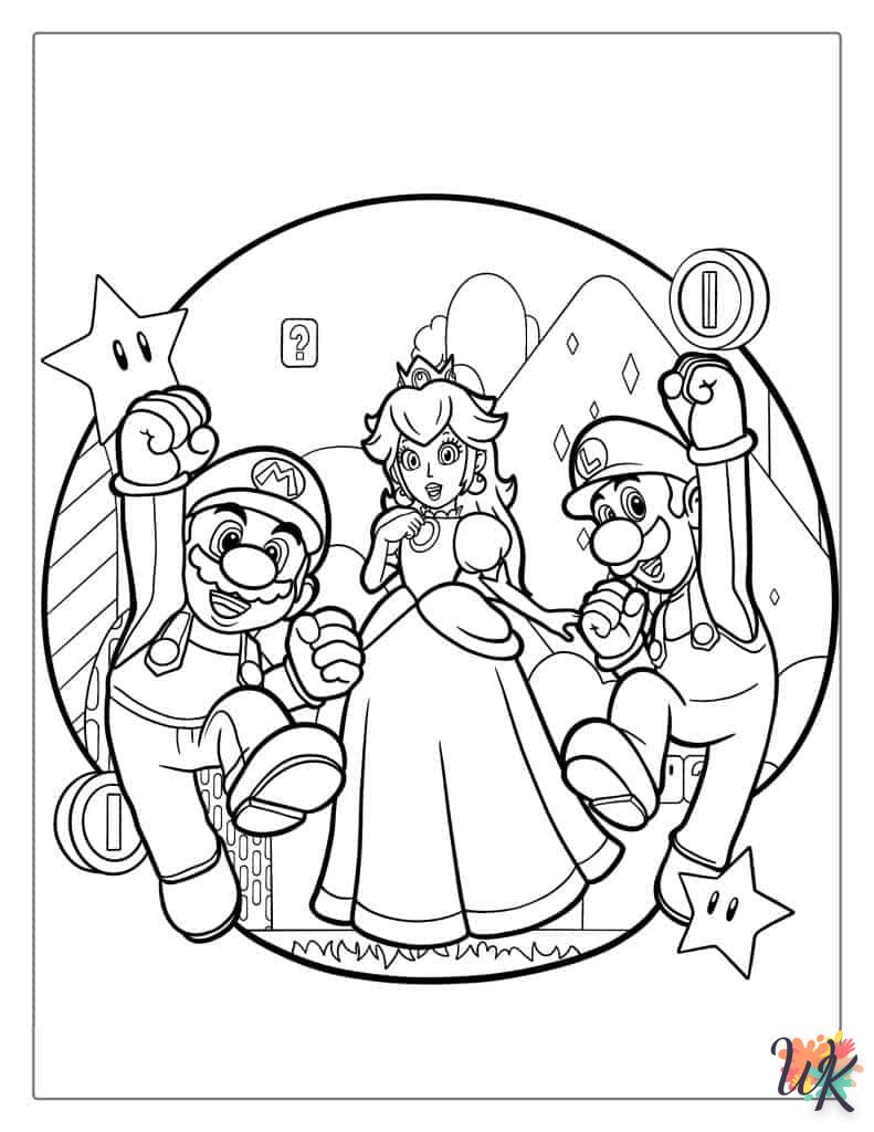 imprimer coloriage Princesse Peach  pour enfant