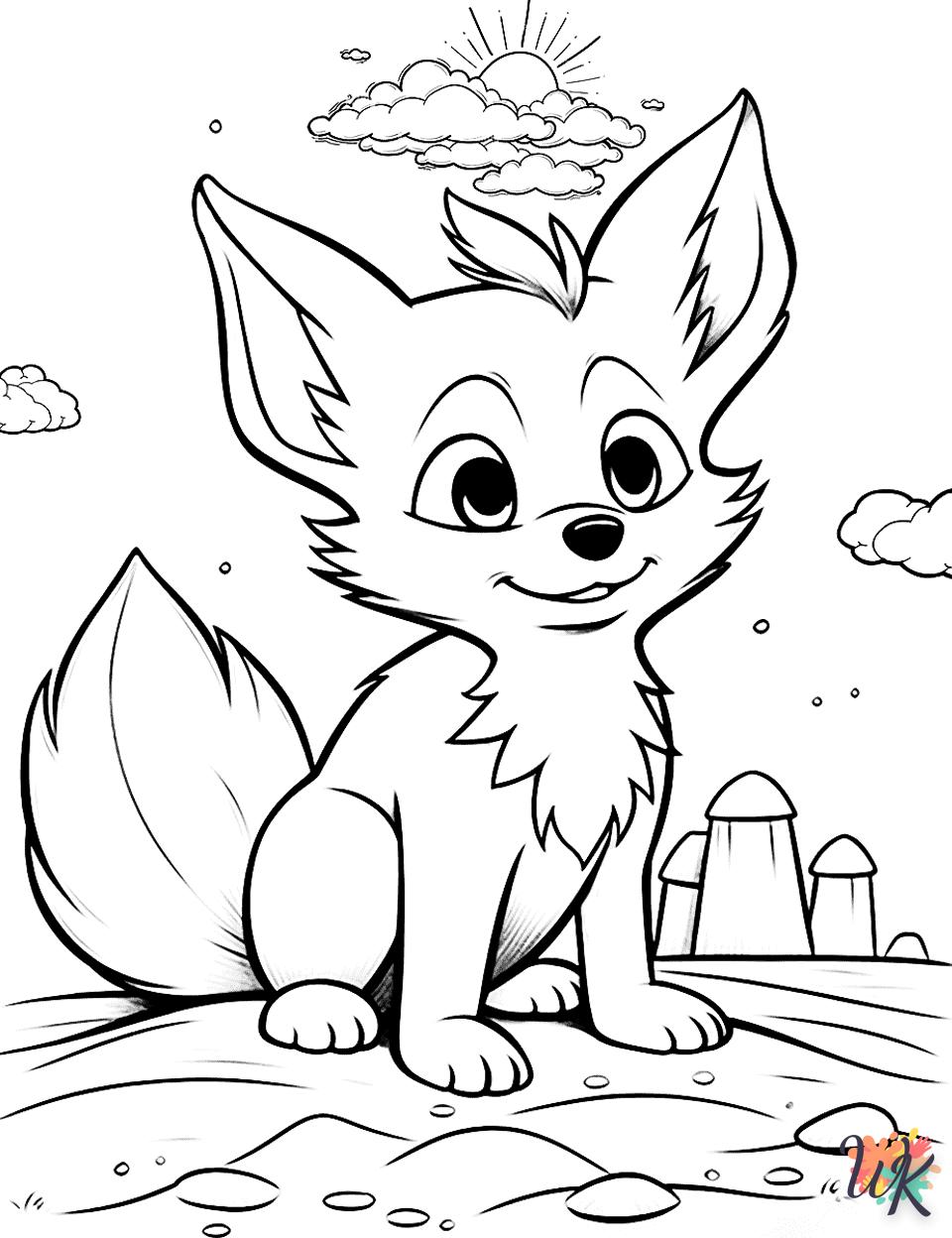 coloriage Renard  pour enfant de 4 ans 1