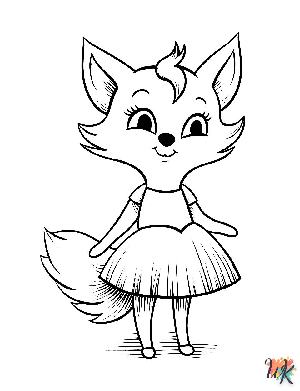 coloriage Renard  pour enfant de 3 ans