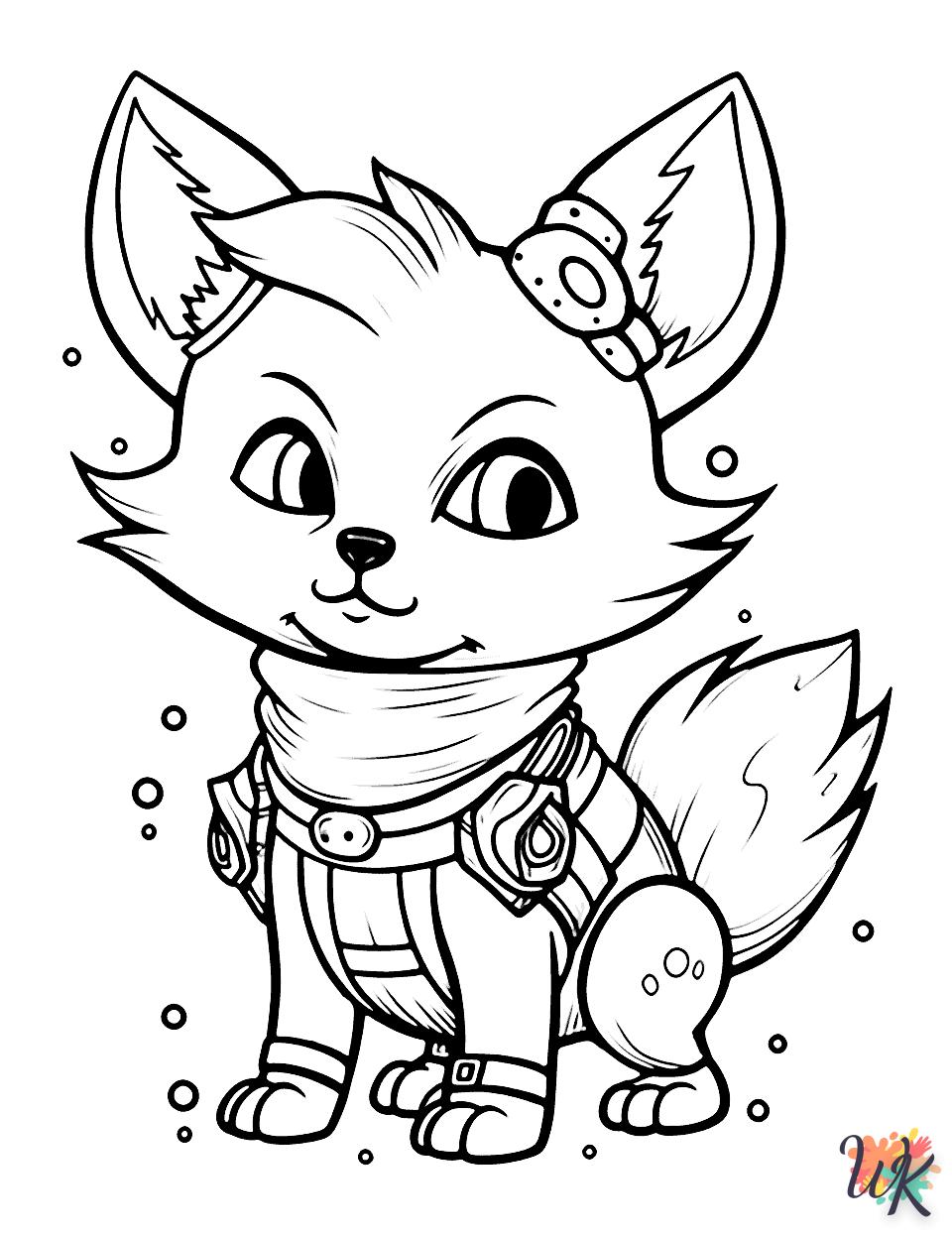 coloriage Renard  en ligne pour enfant 1