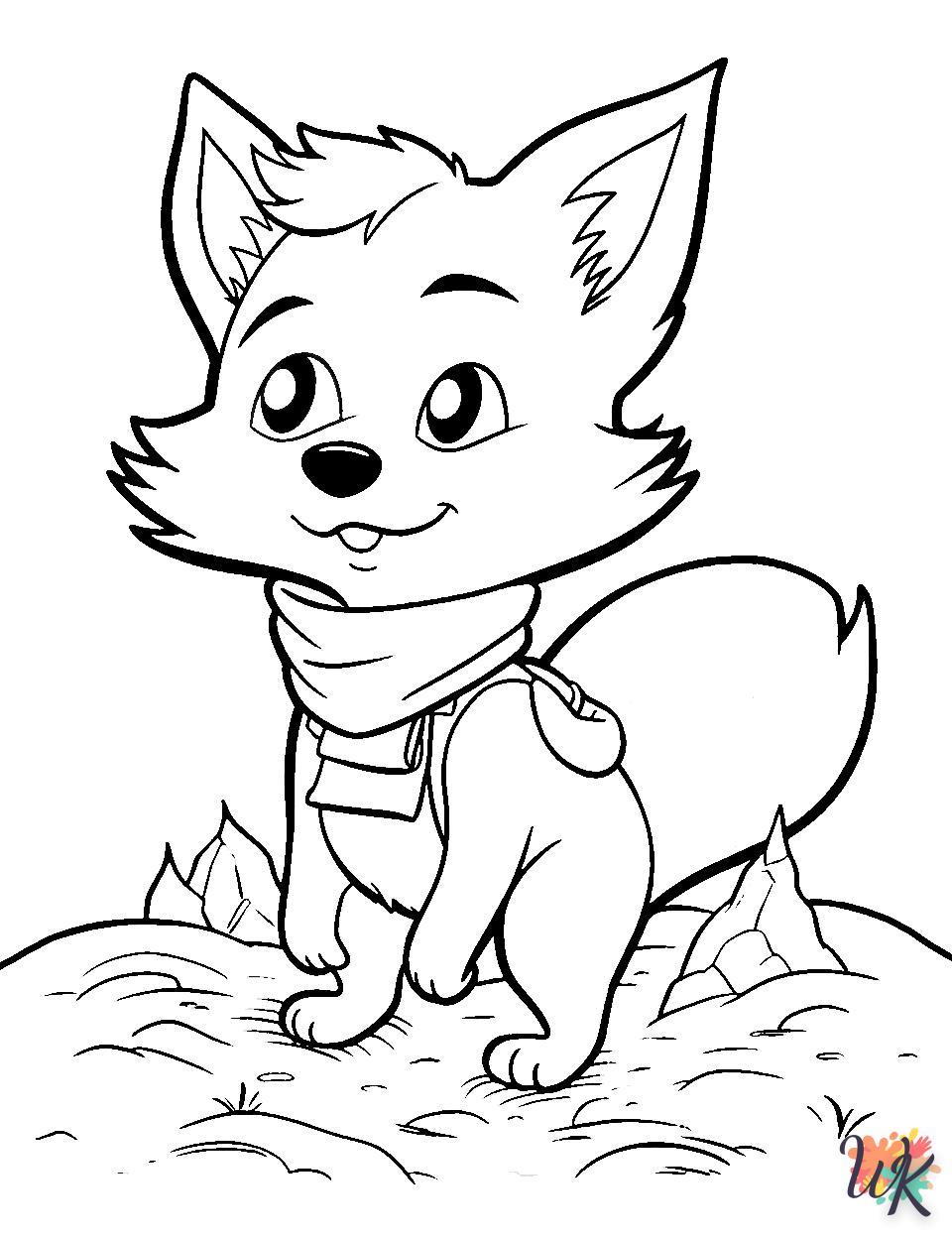 coloriage Renard  pour enfant de à imprimer 1