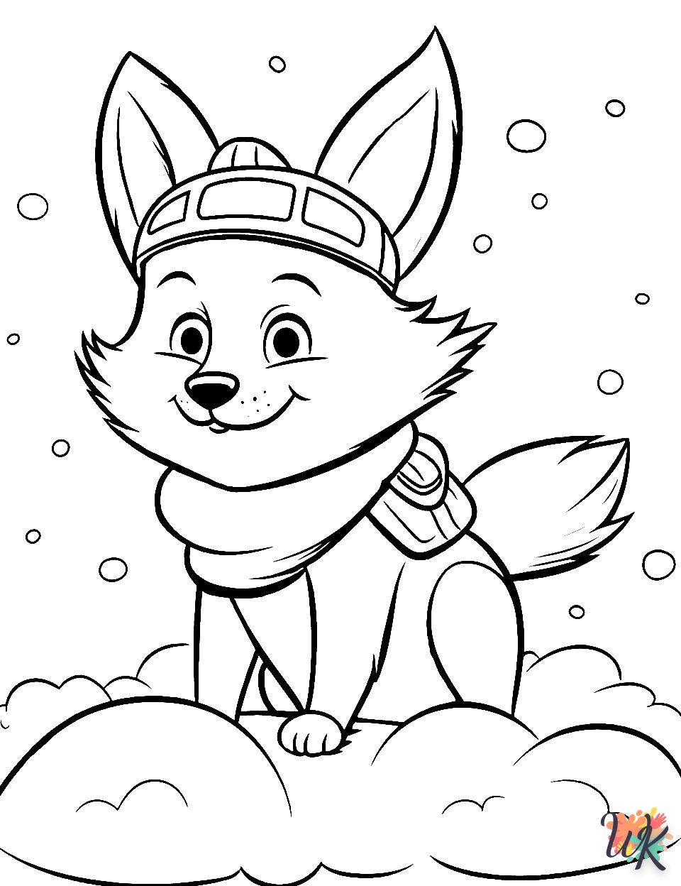 coloriage Renard  pour enfant gratuit 1