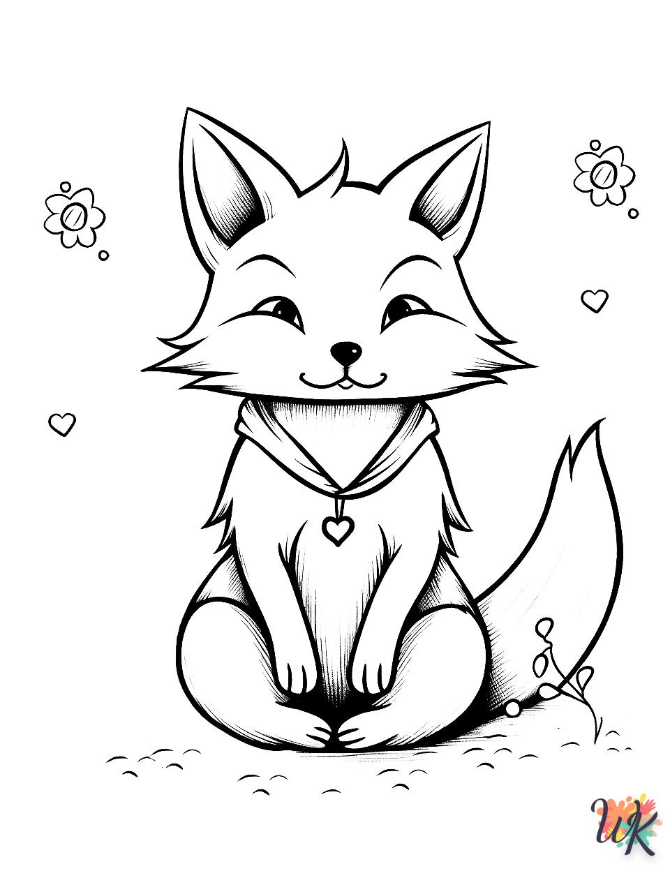 coloriage Renard  en ligne gratuit pour 12 ans 1