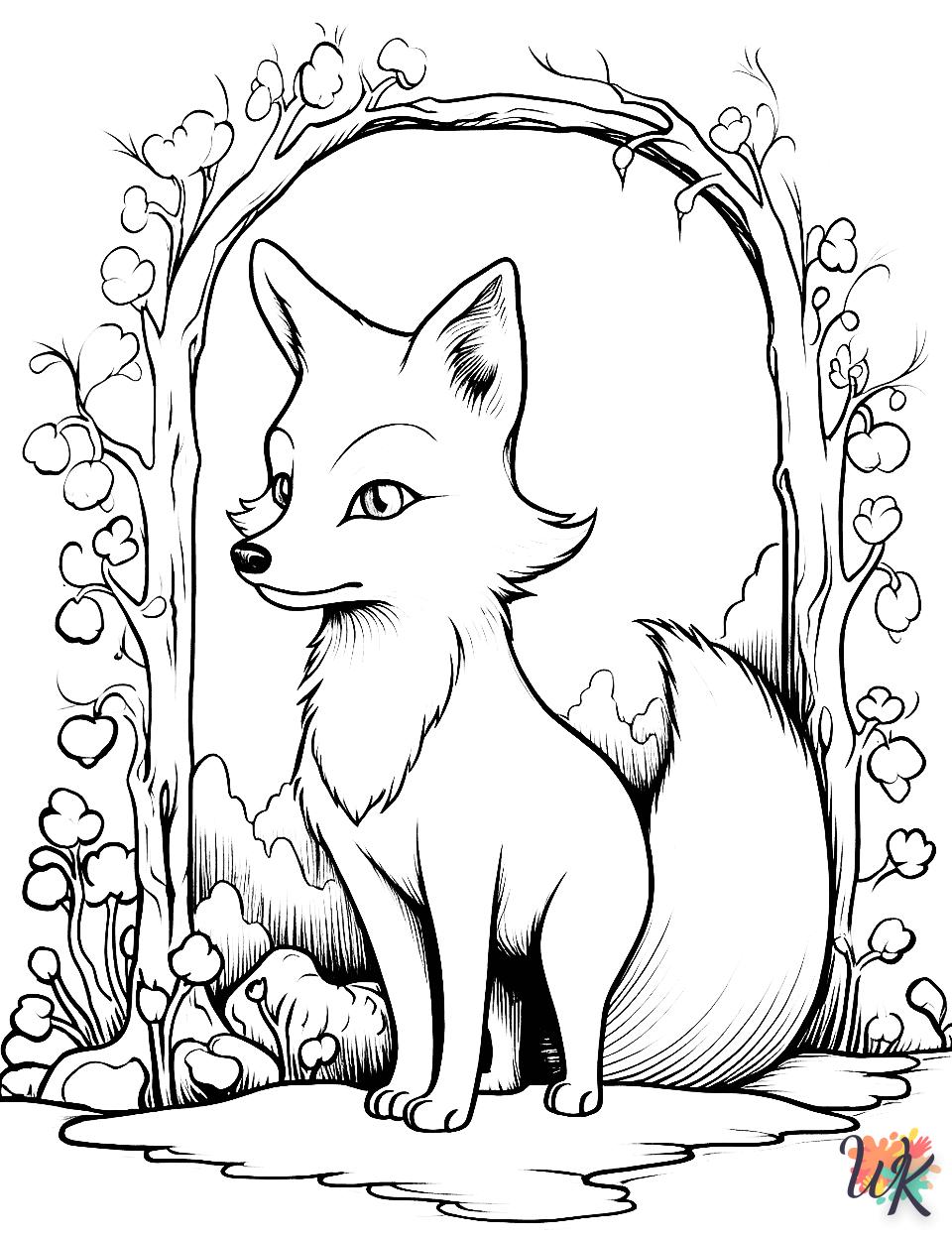 coloriage Renard  gratuit 1