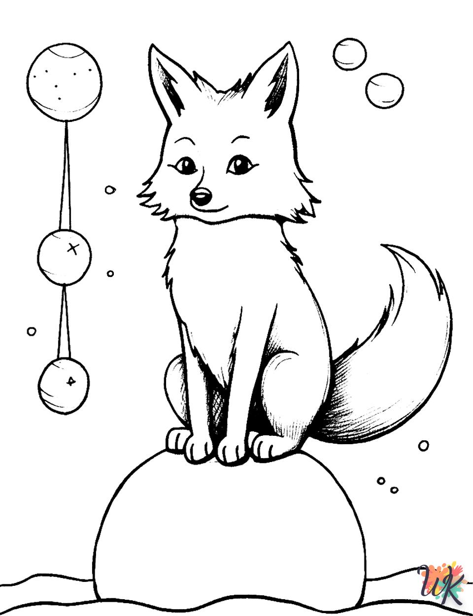 coloriage Renard  gratuit en ligne