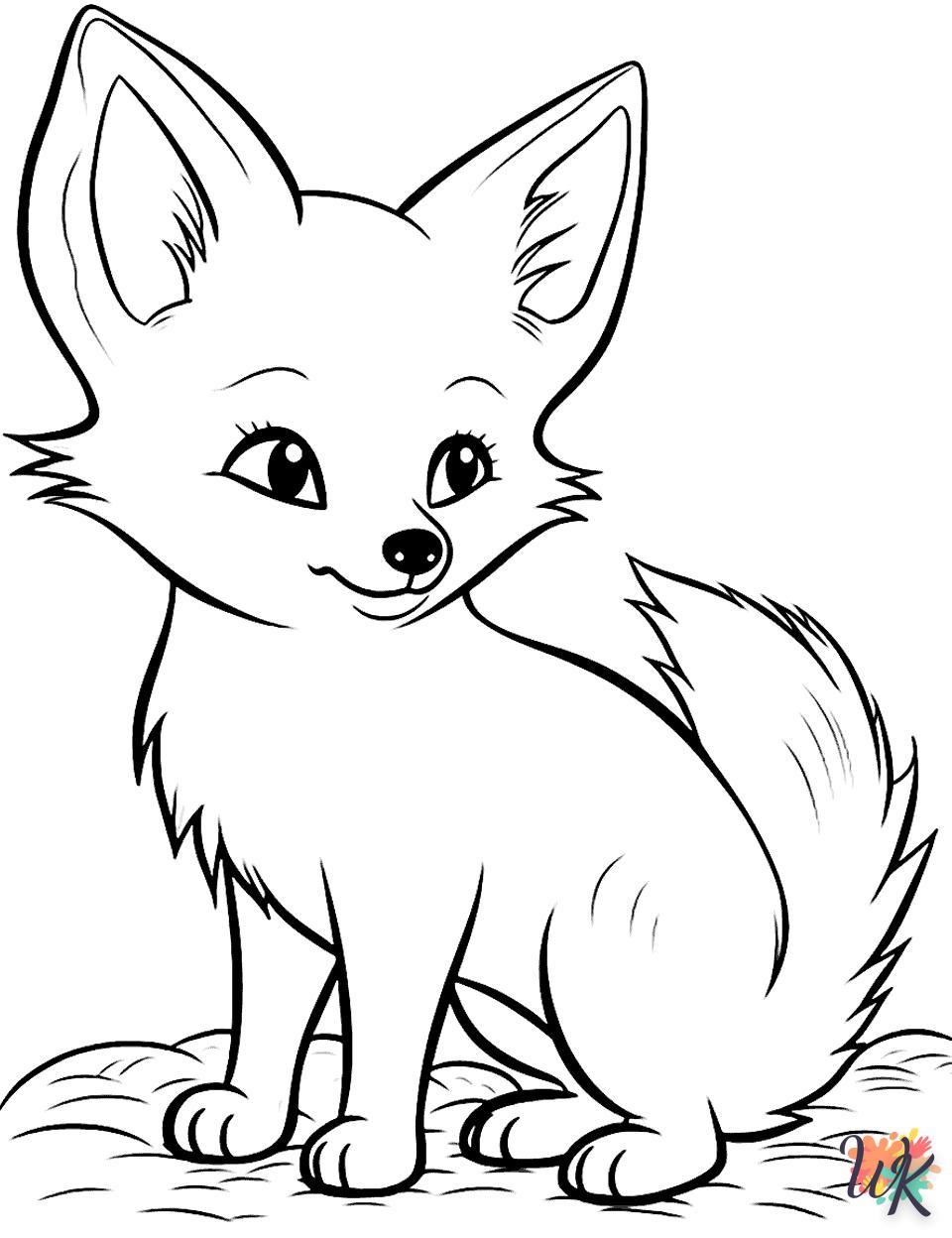 coloriage Renard  pour enfant gratuit