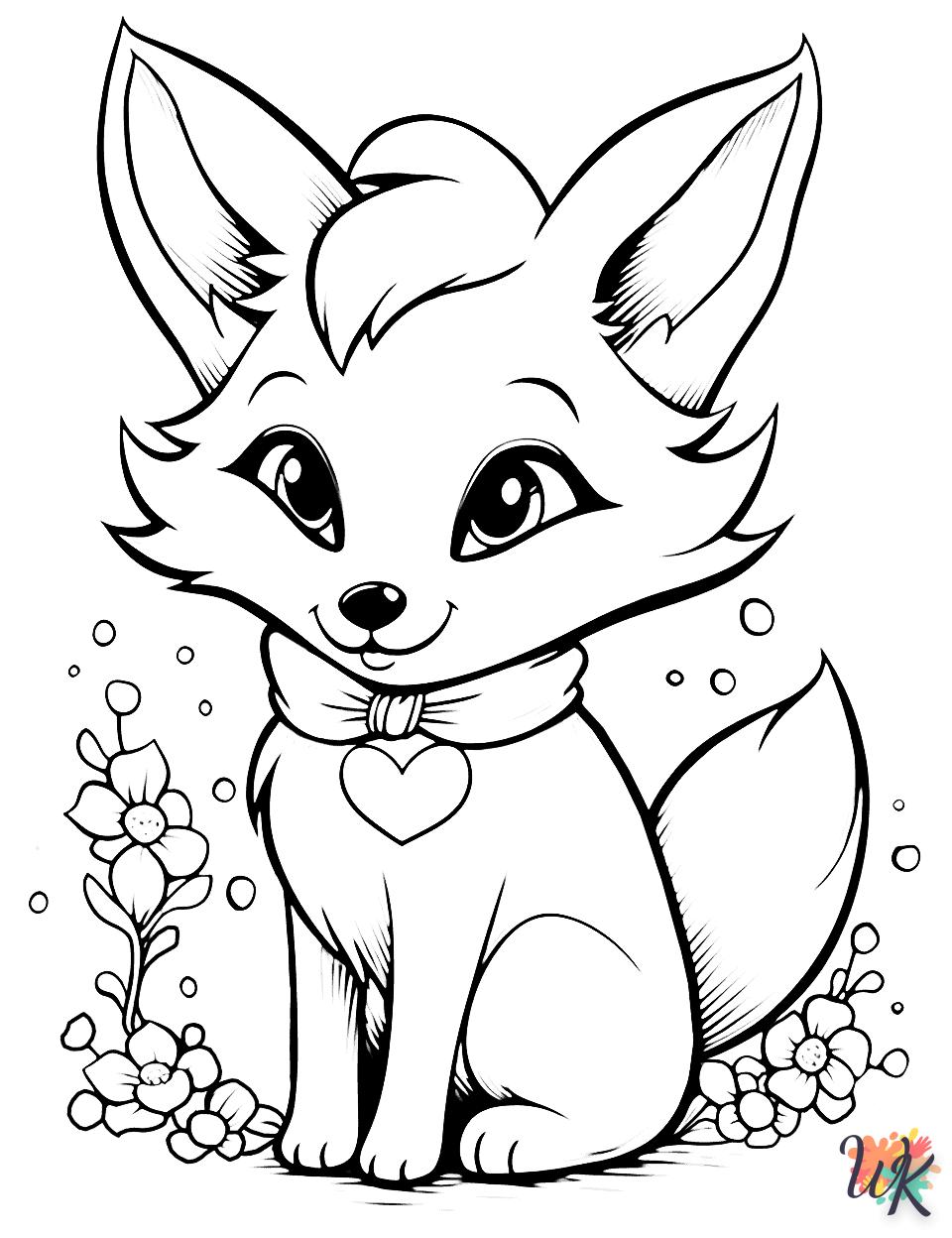 coloriage Renard  gratuit a imprimer