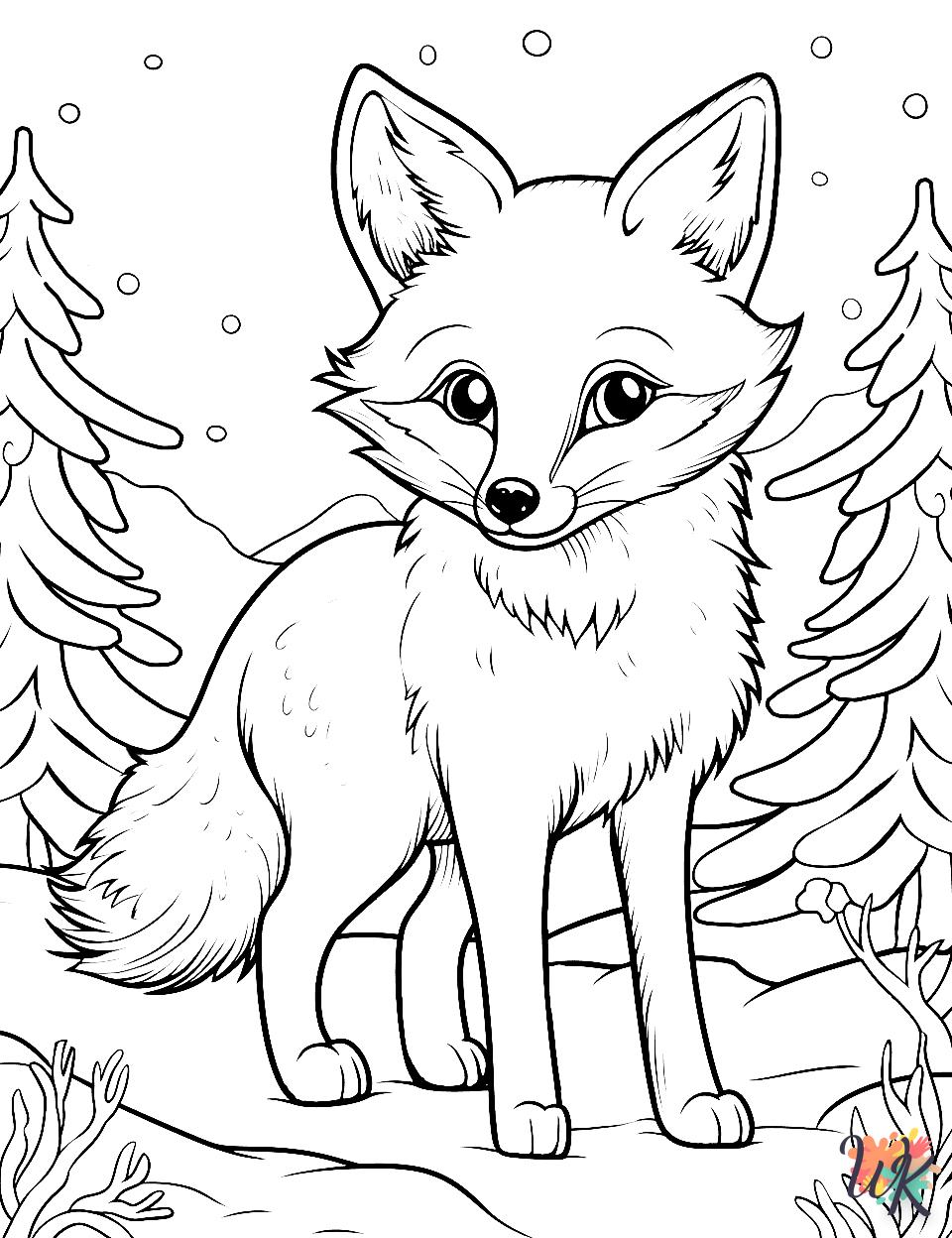 coloriage Renard  pour enfant de à imprimer