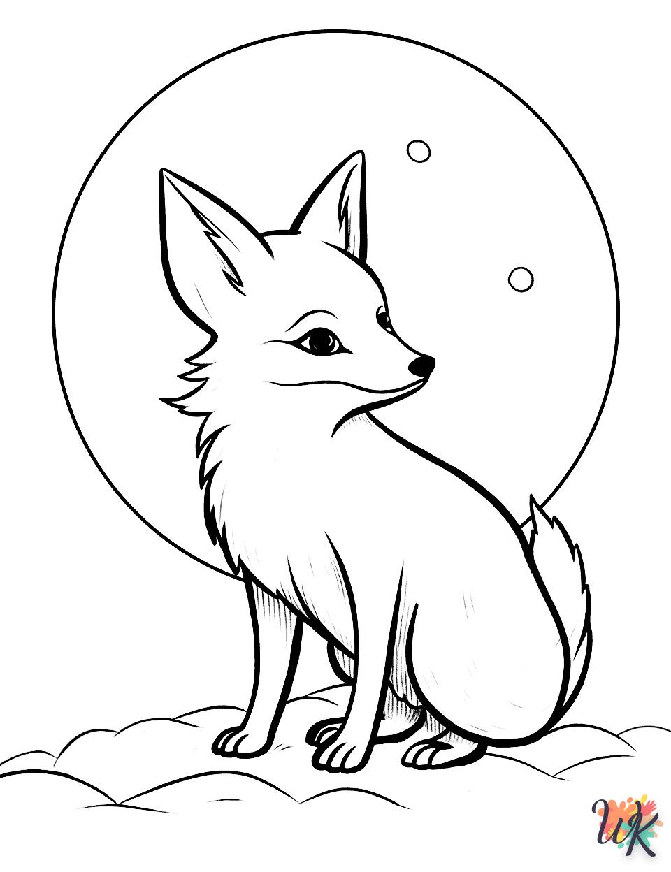 coloriage Renard  a dessiner en ligne