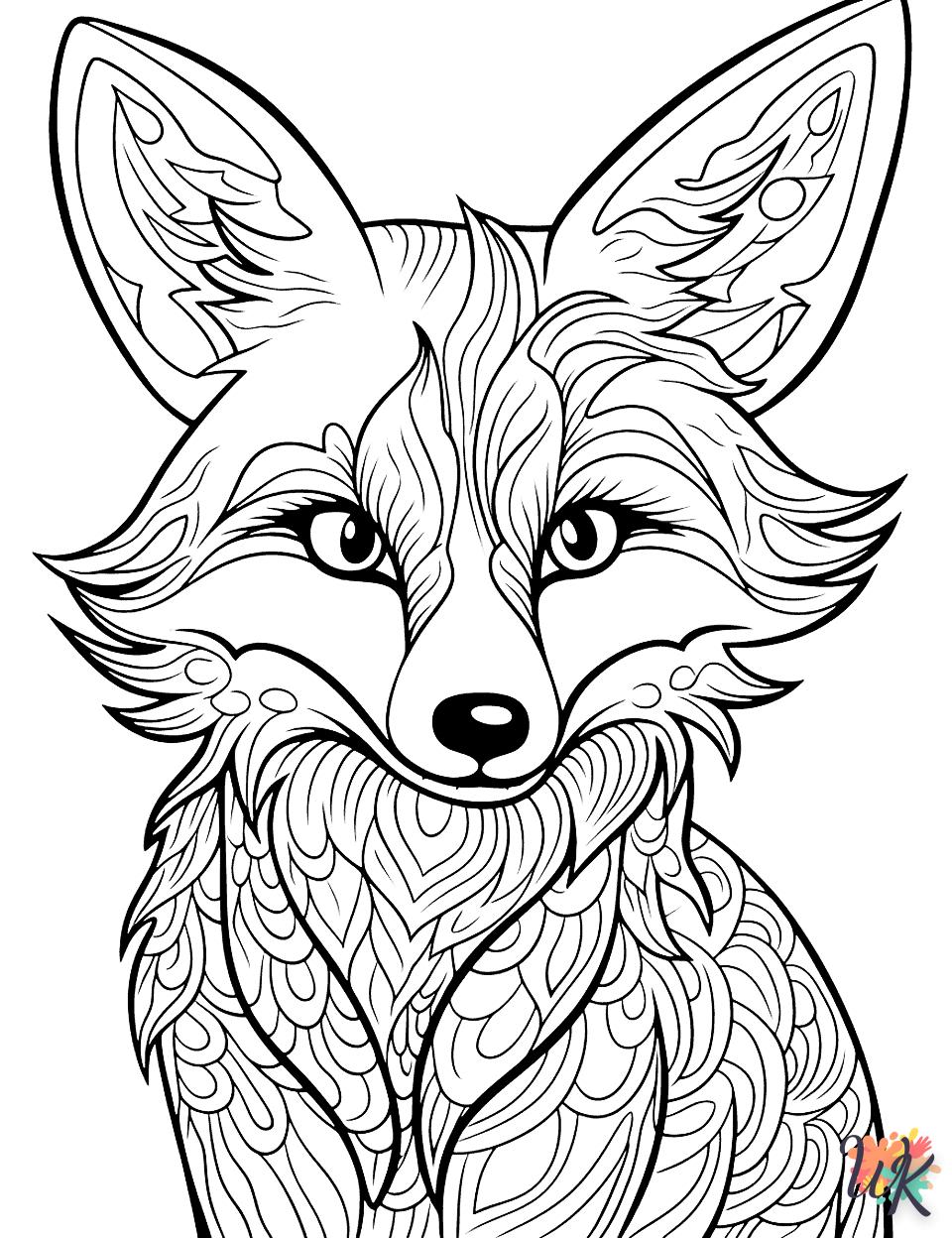 coloriage Renard  en ligne gratuit pour 12 ans