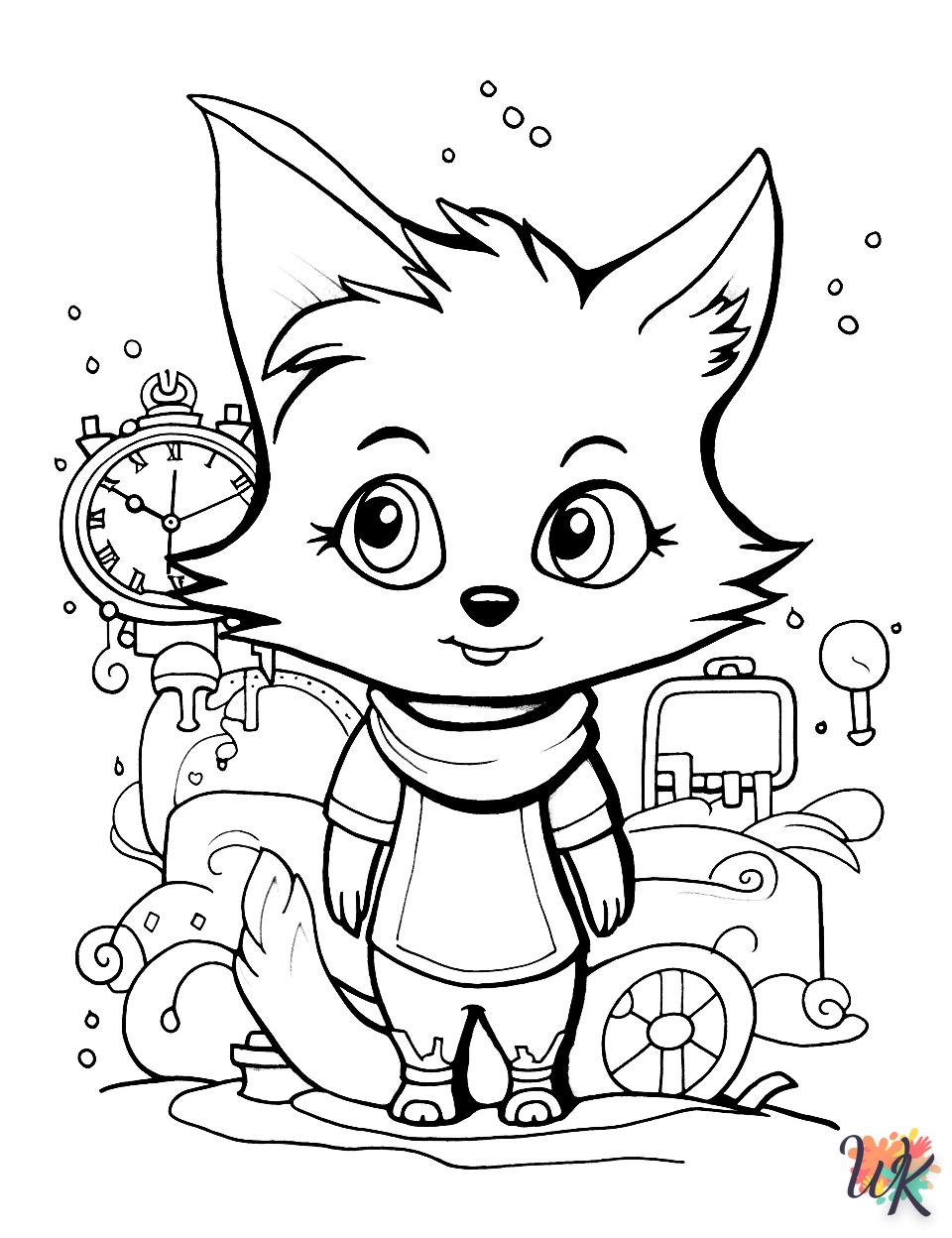 coloriage Renard  à imprimer pour enfants