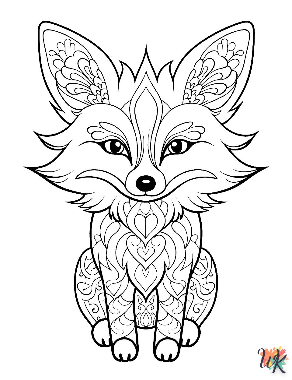 coloriage Renard  pour enfant de 7 ans