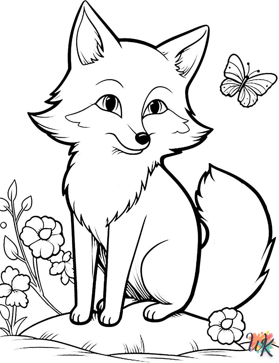 coloriage Renard  a imprimer enfant 10 ans