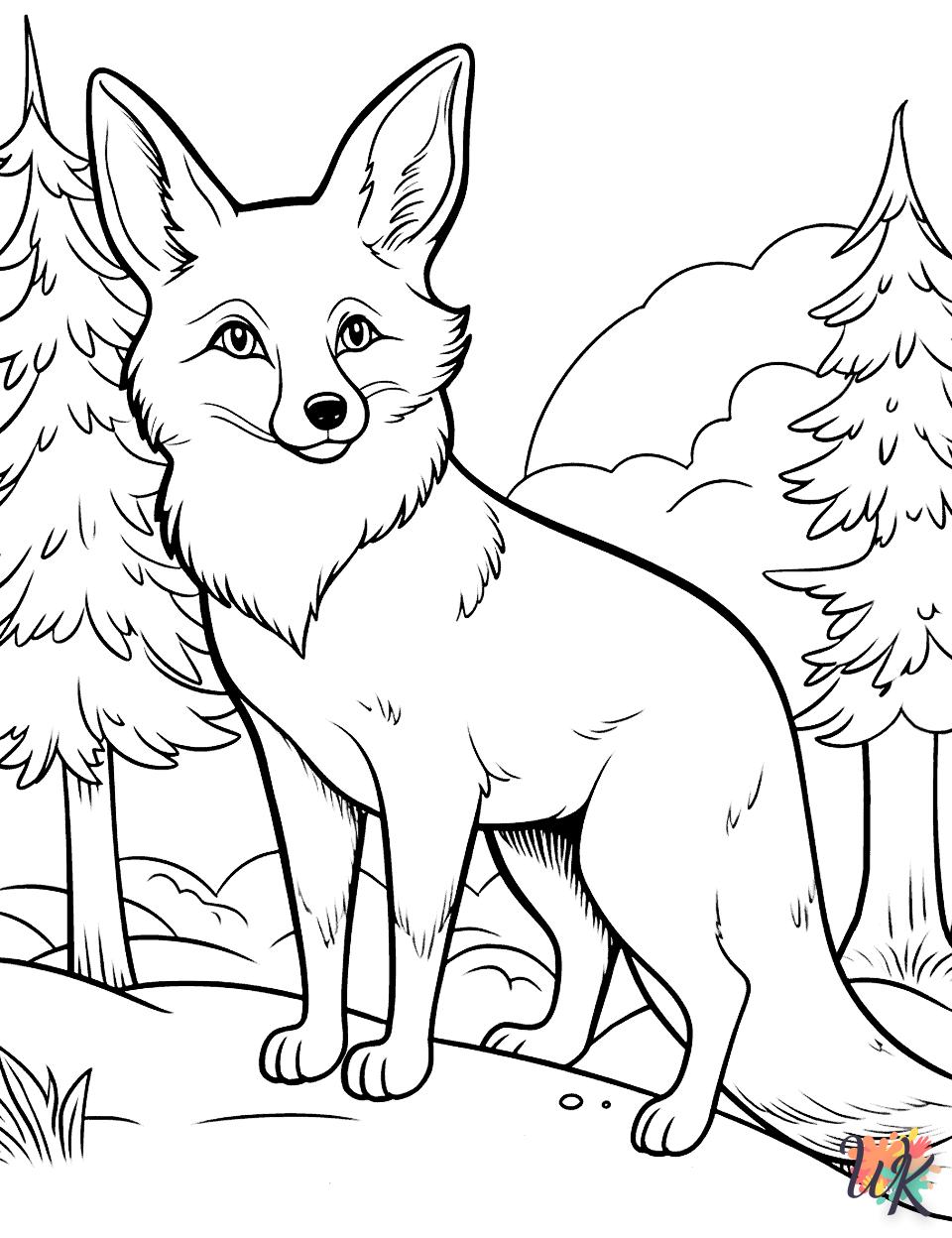 coloriage Renard  a imprimer enfant 5 ans