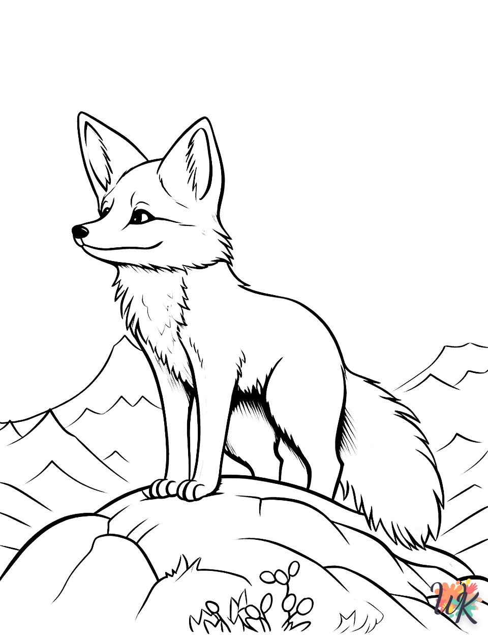 coloriage Renard  enfant à imprimer gratuit